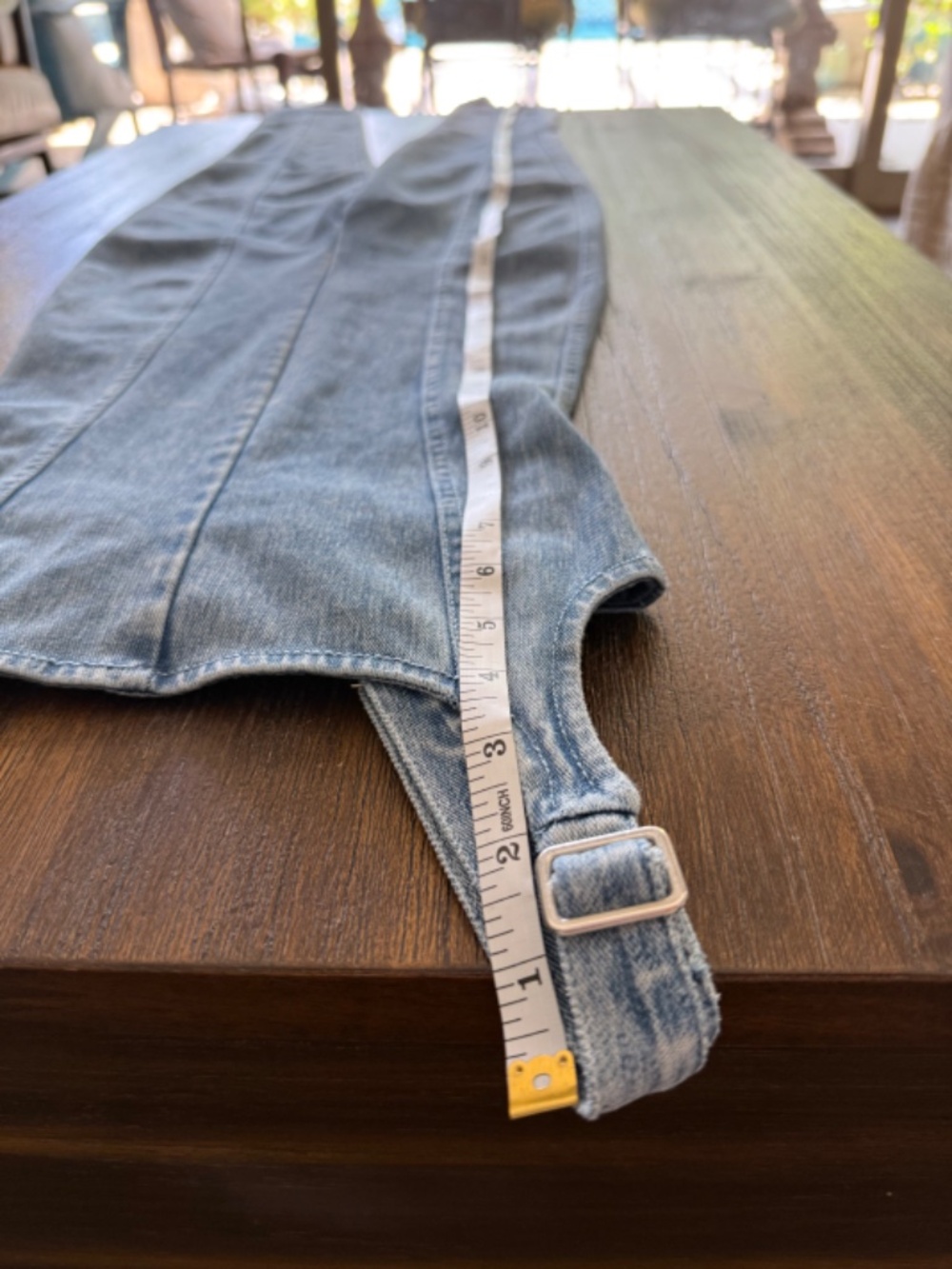 Good American Denim Jumpsuit Fitted Blue One Piece Sleeveless XS - Picture 13 of 15